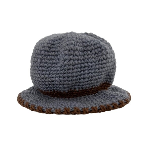 Vintage Inspired Cloche Crochet Knit Faux Fur Flower Beanie Bucket Hat - Picture 8 of 15